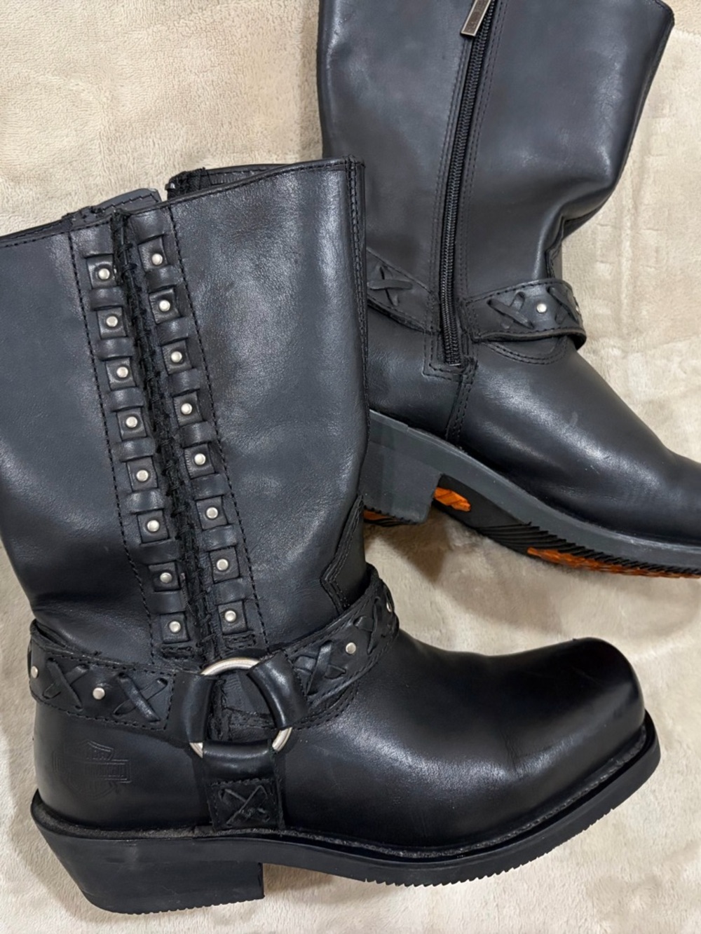Harley-Davidson Women’s 8.5 Square Toe, Mid Calf Riding Boot - Picture 2 of 9